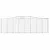 vidaXL Gabionkurver buede 5 stk 400x50x120/140 cm galvanisert jern