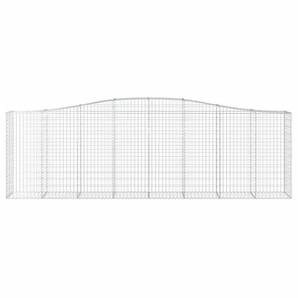 vidaXL Gabionkurver buede 5 stk 400x50x120/140 cm galvanisert jern