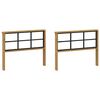 vidaXL Armlene Modul 2 pcs Hvit 80 x 6 x 61 cm Solid akasietre