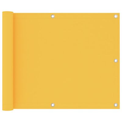 vidaXL Balkongskjerm gul 75x500 cm oxfordstoff