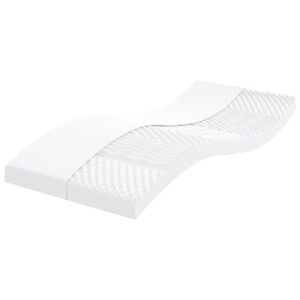 vidaXL skummadrass hvit 90x190 cm 7-soners hardhet 20 ILD
