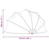 vidaXL Bassengkuppel rund 376x188 cm PVC