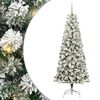 vidaXL Kunstig sammensatt juletre 300 LED-lys Gr&oslash;nn og hvit 180 cm