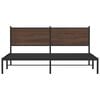 vidaXL Sengeramme i metall uten madrass brun eik 183x213 cm