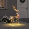 vidaXL 3D reinsdyr med 140 LED Varmhvit 70 x 41 x 128 cm Rotting