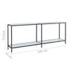 vidaXL Konsollbord hvit 200x35x75,5 cm herdet glass