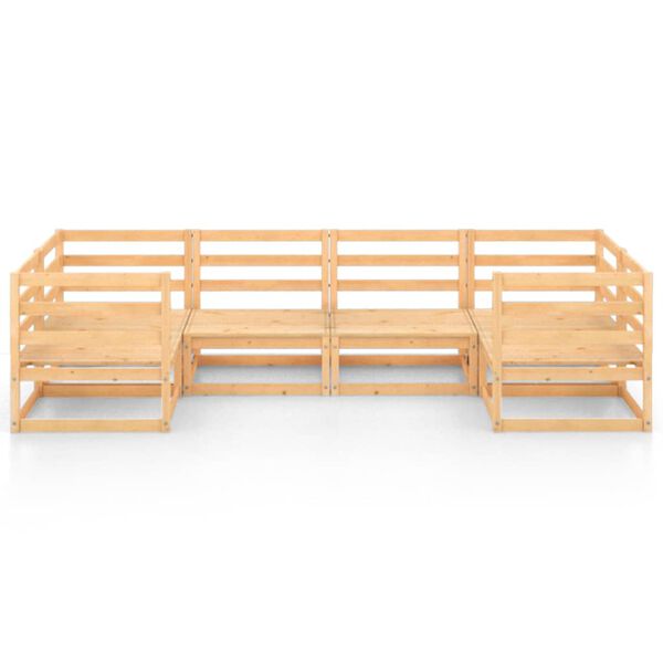 vidaXL Hagesofagruppe 6 deler heltre furu
