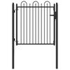 vidaXL Gjerdeport DRONTEN 100 x 100 cm Metall Svart L&aring;sbar
