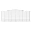 vidaXL Gabionkurver buede 3 stk 400x50x140/160 cm galvanisert jern