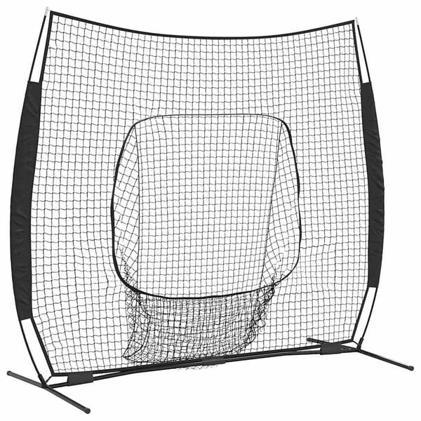vidaXL Baseball treningsnett Svart 250 x 106 x 209 cm Polyester