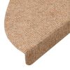 vidaXL Selvklebende trappematter 10 stk beige 56x17x3 cm
