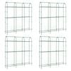 vidaXL Hageespalier for klatreplanter 4 stk U-ramme st&aring;l