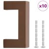 vidaXL Skaph&aring;ndtak 10 stk bronse 64 mm rustfritt st&aring;l
