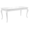 vidaXL Spisebord 179x89x81 cm h&oslash;yglans hvit