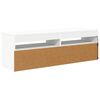vidaXL TV-benk med LED-lys hvit 120x35x40 cm