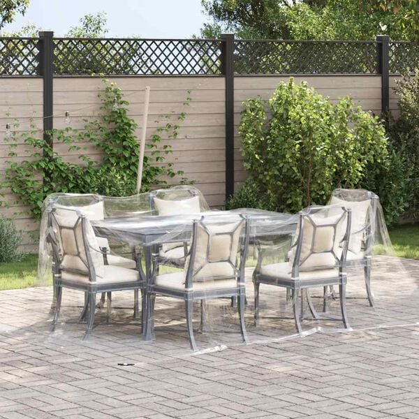 vidaXL Klar presenning med maljer 3x5 m PVC