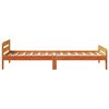 vidaXL Sengeramme uten madrass voksbrun 75x190 cm heltre furu