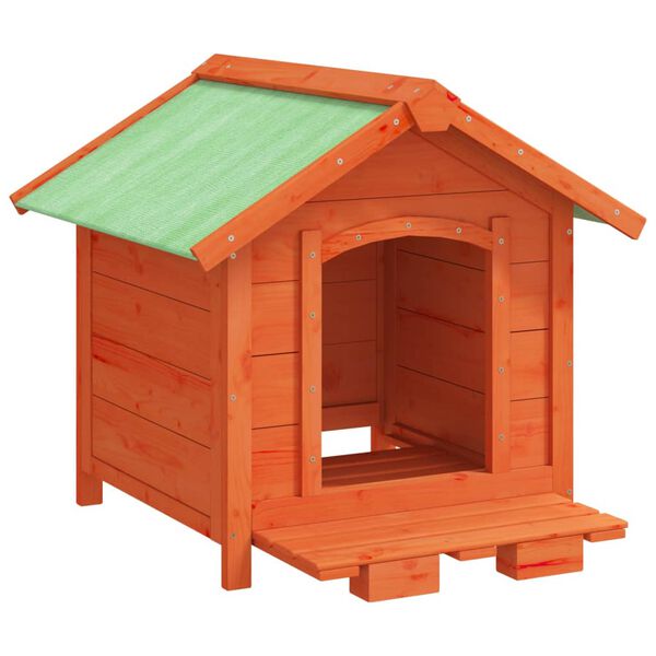 vidaXL Hundekennel brun 65x65x61,5 cm heltre furu