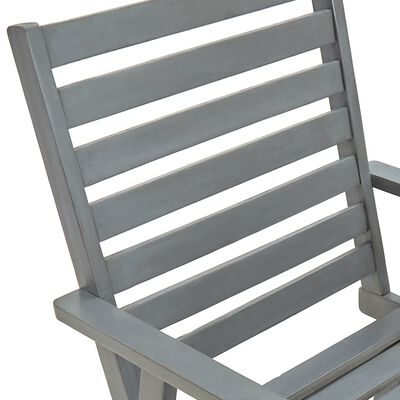 vidaXL Utendørs spisestoler 2 stk grå heltre akasie