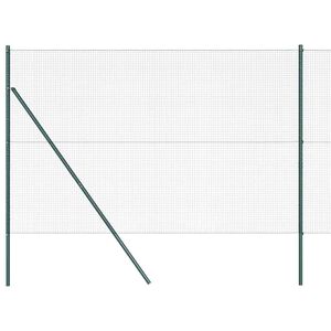 vidaXL Sveiset tr&aring;dgjerde for bakken 25 x 1,5 m PVC-belagt st&aring;l Gr&oslash;nn