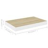 vidaXL Flytende vegghylle eik og hvit 40x23x3,8 cm MDF