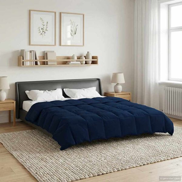 vidaXL Full &aring;r dyne Quilted M&oslash;rkebl&aring; 220 x 240 cm Mikrofiber