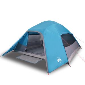 vidaXL Kuppeltelt for camping 4 personer bl&aring; vanntett