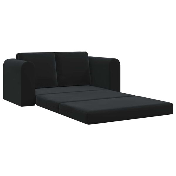 vidaXL Sammenleggbar Sofa seng Svart 148 x 71 x 83 cm Fl&oslash;yel