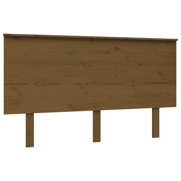 vidaXL Sengegavl honningbrun 139x6x82,5 cm heltre furu