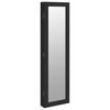 vidaXL Vegghengt smykkeskap med speil svart 30x8,5x106 cm