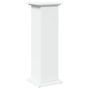vidaXL Pidestall med oppbevaring hvit 31x30x90 cm konstruert tre