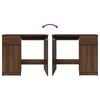 vidaXL Skrivebord brun eik 86x49x76 cm konstruert tre