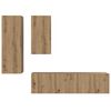 vidaXL TV-benksett 4 pcs artisan eik 30.5 x 30 x 90 cm Konstruert tre