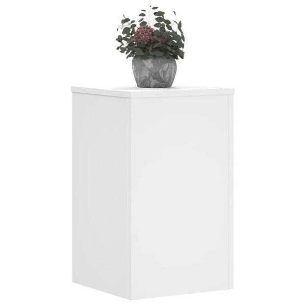 vidaXL Plantestativer 2 stk hvit 30x30x50 cm konstruert tre