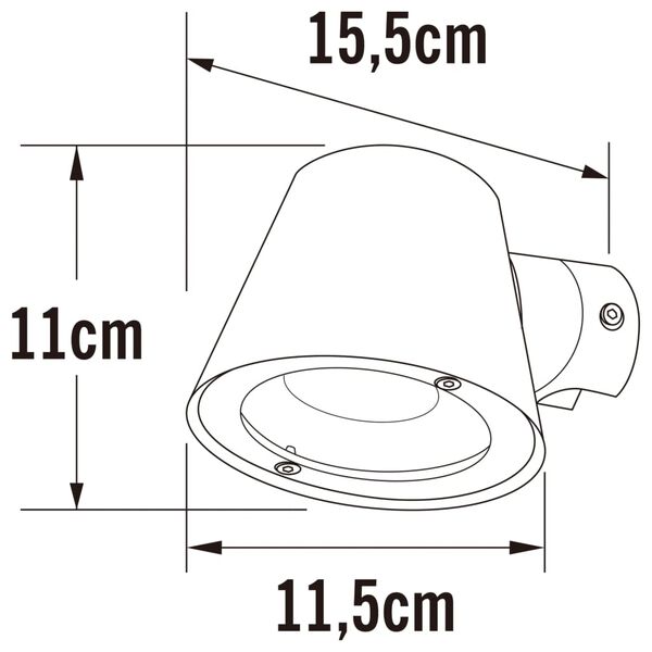KONSTSMIDE Vegglampe Trieste galvanisert