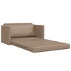 vidaXL Sofa seng Cappuccino 124 x 71 x 78 cm Fløyel
