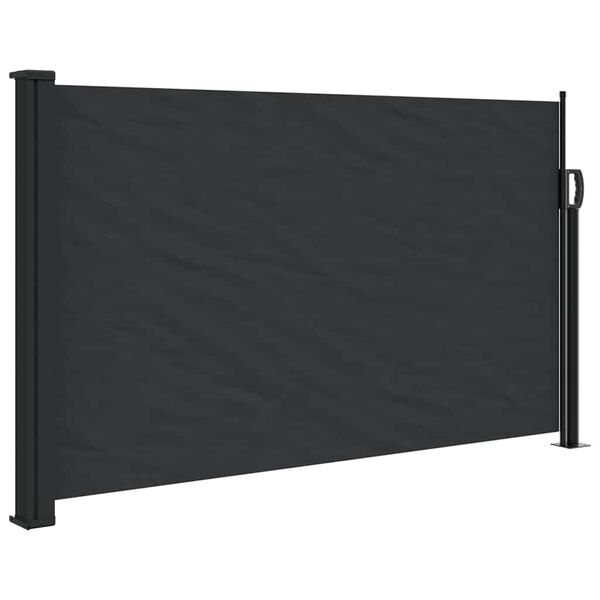 vidaXL Uttrekkbar sidemarkise 120x600 cm svart