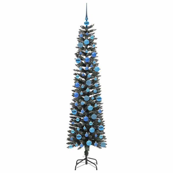 vidaXL Kunstig juletre med 300 LED gr&oslash;nn 180 cm PVC og plast og st&aring;l