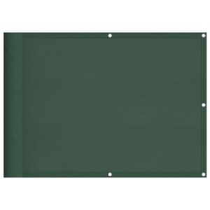 vidaXL Balkongskjerm m&oslash;rkegr&oslash;nn 75x700 cm 100% polyester oxford