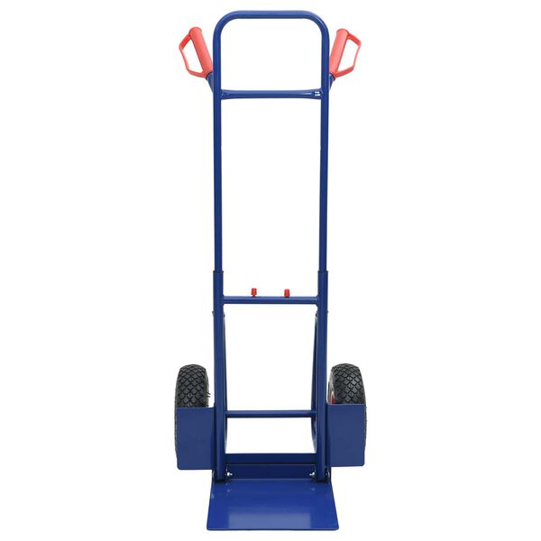vidaXL H&aring;ndvogn Bl&aring; og r&oslash;d 49,5 x 53 x 114 cm St&aring;l