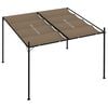 vidaXL Paviljong med uttrekkbart tak 300x300x233 cm gr&aring;brun
