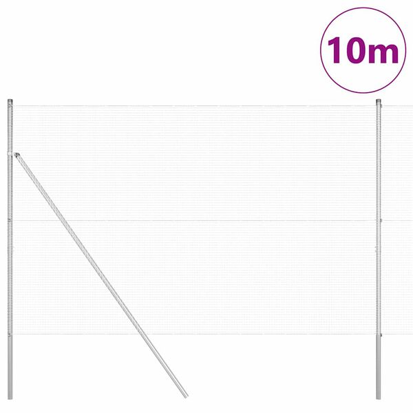 vidaXL Gjerdep&aring;le s&oslash;lv 10 x 1,5 m (16 x 16 mm nett) St&aring;l