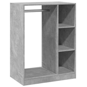 vidaXL Garderobe betonggr&aring; 77x48x102 cm konstruert tre