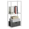 vidaXL Tubular Shelf med lagring Hvit 43 x 27 x 90 cm Aluminium