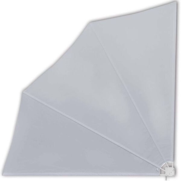 vidaXL Sammenleggbar sidemarkise for balkong gr&aring; 140x140 cm