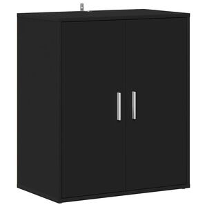 vidaXL Skoskap svart 60x35x70 cm konstruert tre