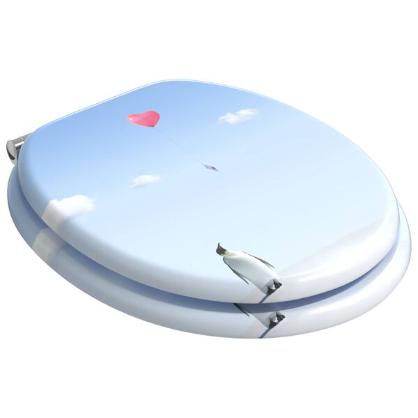 vidaXL Toalettsete Bl&aring; 44 x 38 cm MDF-plater