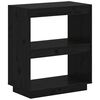 vidaXL Bokhylle svart 60x35x71 cm heltre furu