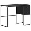 vidaXL Skrivebord med lagring Svart eik 100 x 50 x 75 cm