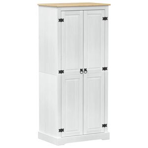 vidaXL Garderober Hvit 76 x 50 x 170 cm Massiv furu